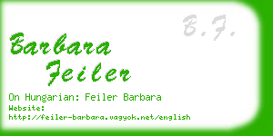 barbara feiler business card